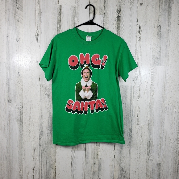 Gildan Other - 5/$25 Gildan elf Omg Santa christmas t-shirt gender neutral size medium